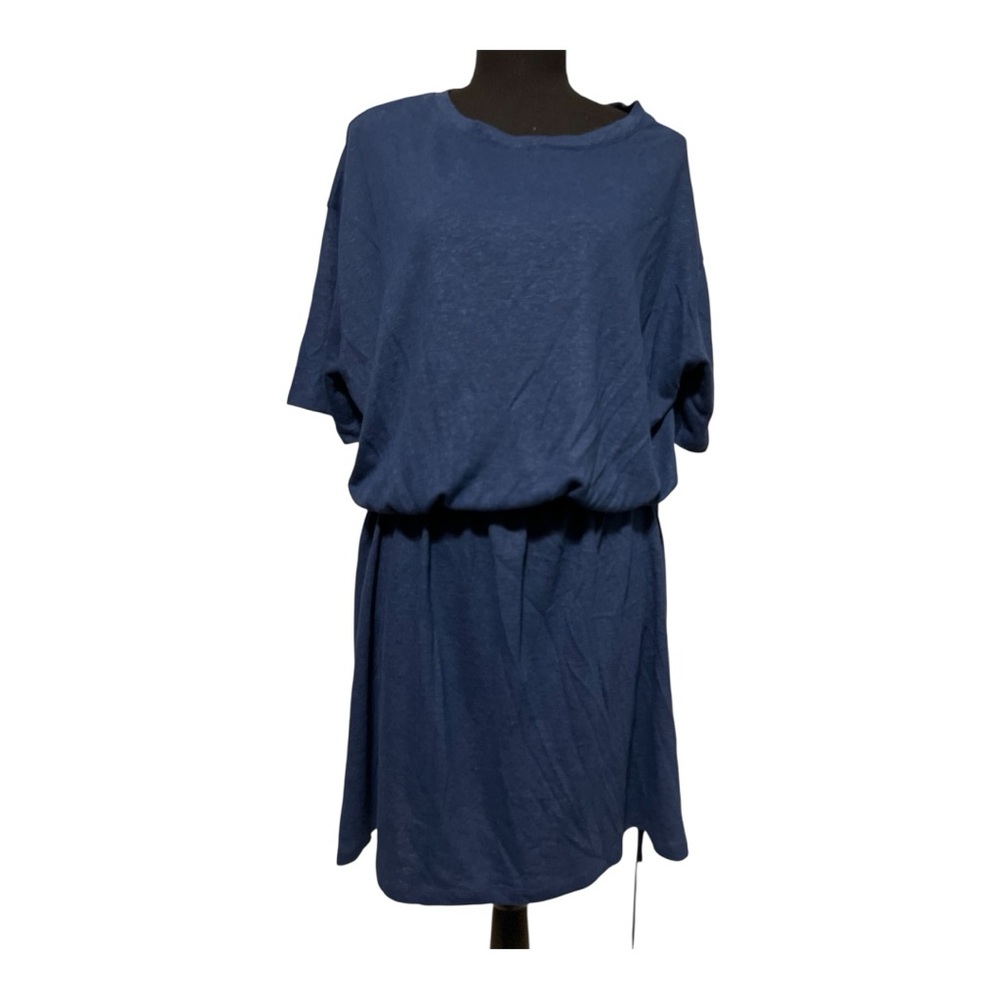 Old Navy Blue Drawstring Mini Dress with Drawstring Sz 2x PTP 24”